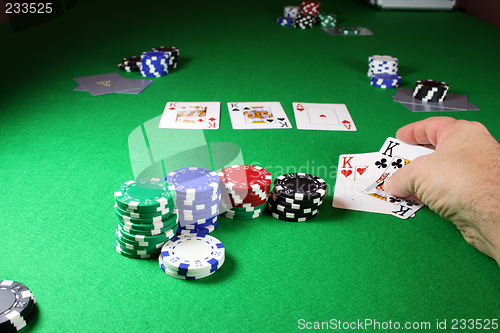Image of The winning hand - Showing quad kings
