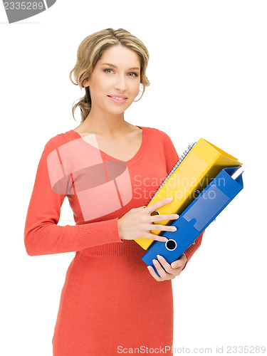 Image of woman with folders
