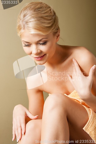 Image of beautiful woman in spa salon