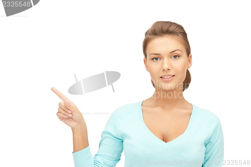 Image of businesswoman pointing her finger