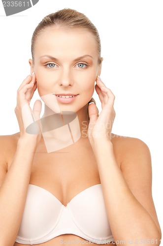 Image of beautiful woman in bra