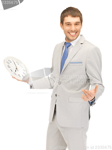 Image of man with clock