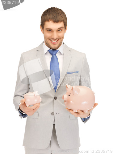 Image of man with piggy bank