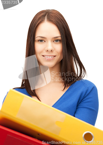 Image of woman with folders