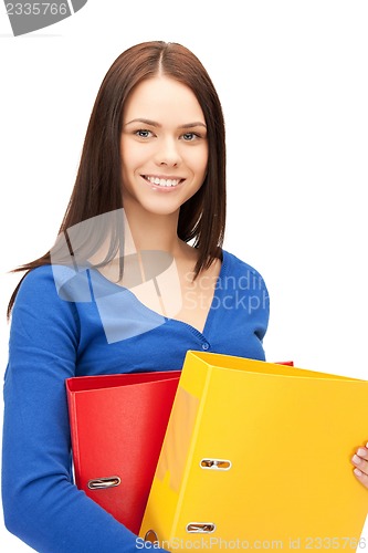 Image of woman with folders