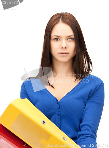 Image of woman with folders