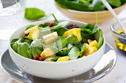 Image of Mango and Pineapple with Spinach salad