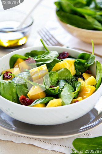 Image of Mango and Pineapple with Spinach salad
