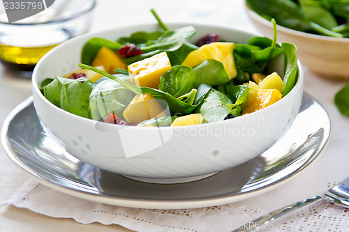 Image of Mango and Pineapple with Spinach salad