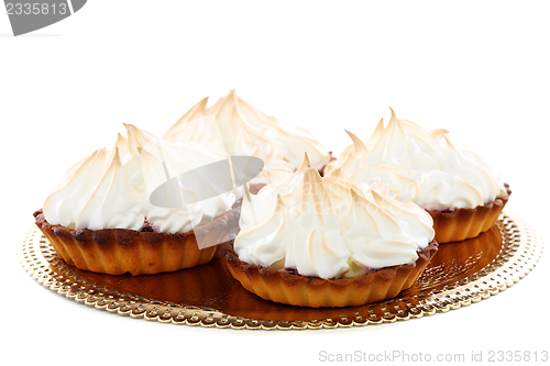 Image of Cakes "basket" with cream. 