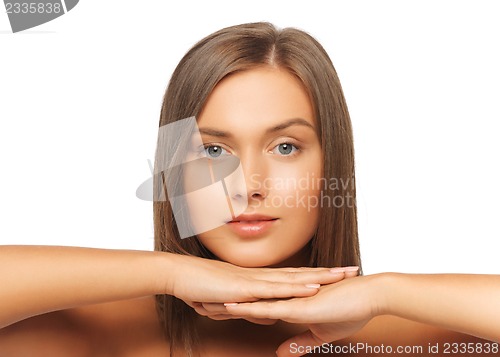 Image of beautiful woman with long hair