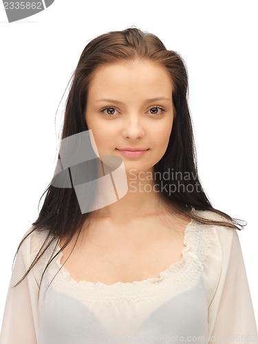 Image of beautiful woman in casual clothes