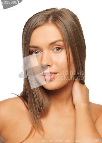 Image of beautiful woman with long hair