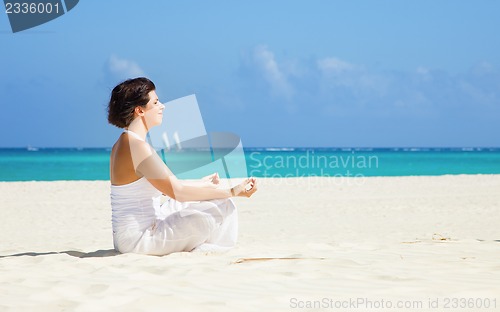 Image of meditation on the beach