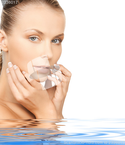 Image of beautiful woman in water