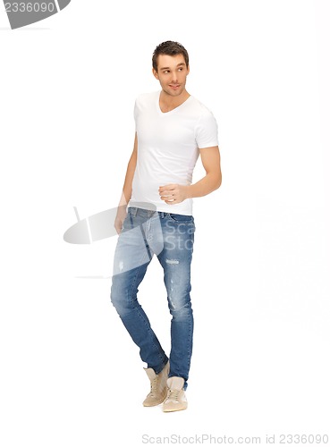 Image of handsome man in white shirt