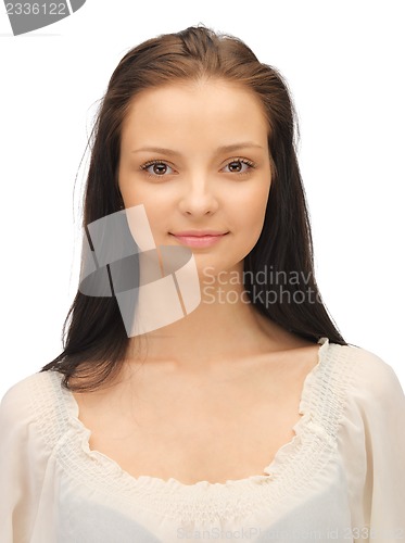 Image of beautiful woman in casual clothes