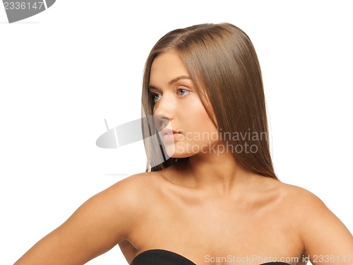 Image of beautiful woman with long hair