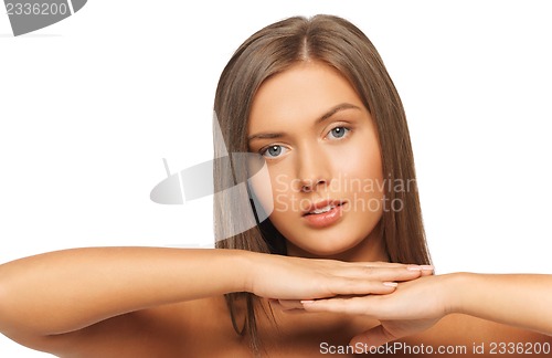 Image of beautiful woman with long hair