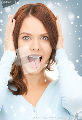 Image of screaming woman