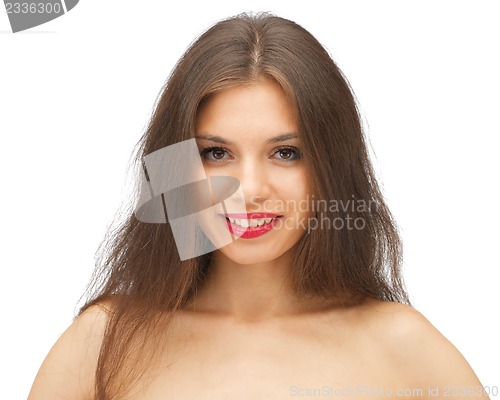 Image of beautiful woman with long hair