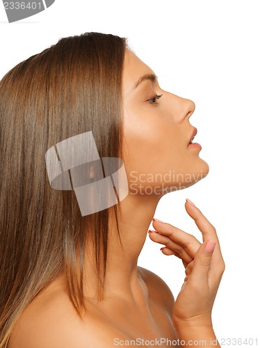 Image of beautiful woman with long hair