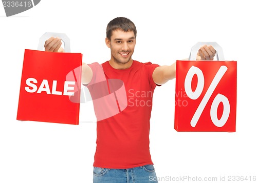 Image of man with shopping bags