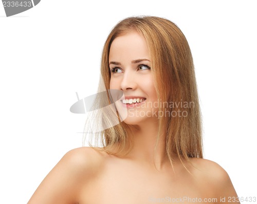 Image of beautiful woman with long hair