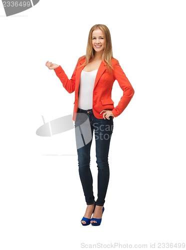 Image of beautiful teenage girl in casual clothes