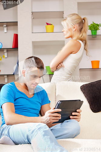 Image of couple with tablet PC