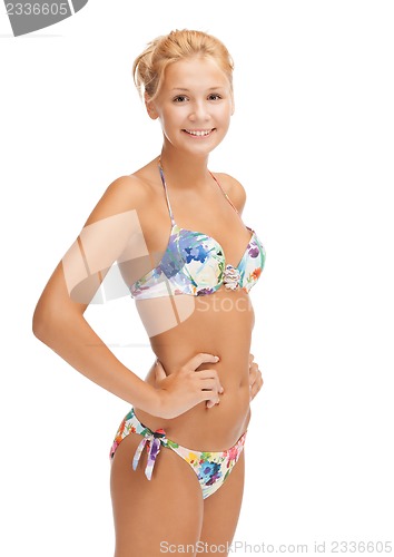 Image of beautiful woman in bikini