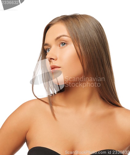 Image of beautiful woman with long hair