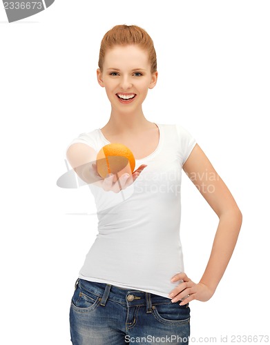 Image of teenage girl with orange