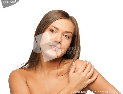 Image of beautiful woman with long hair