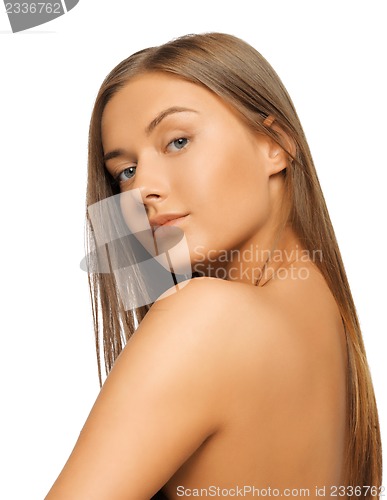 Image of beautiful woman with long hair
