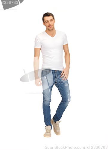 Image of handsome man in white shirt