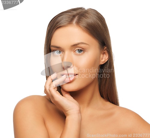 Image of beautiful woman with long hair