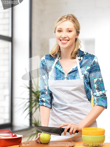 Image of beautiful woman in the kitchen