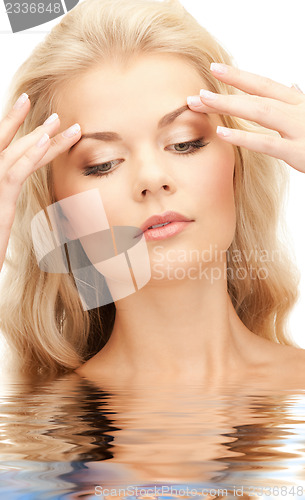 Image of beautiful woman in water