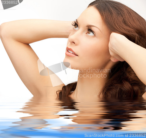 Image of beautiful woman in water