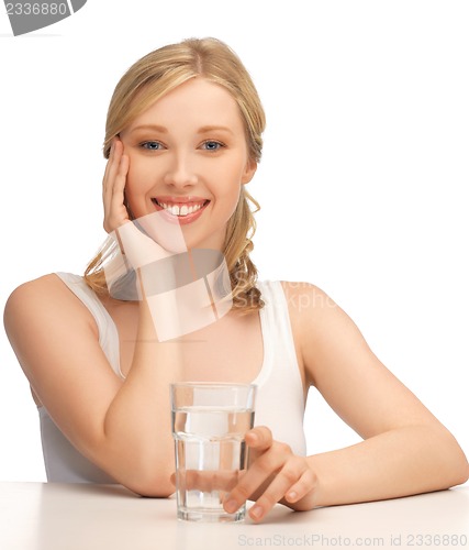 Image of woman with glass of water