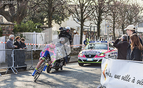 Image of The Cyclist Petacchi Alessandro- Paris Nice 2013 Prologue in Hou