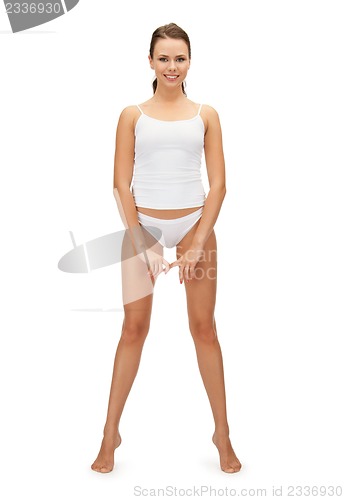 Image of beautiful woman in cotton undrewear