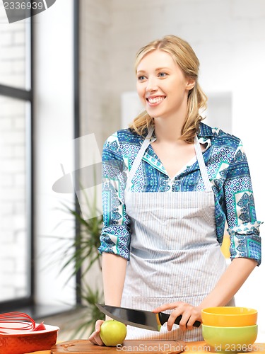 Image of beautiful woman in the kitchen