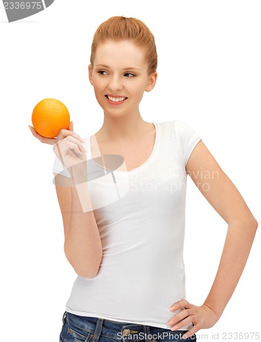 Image of teenage girl with orange