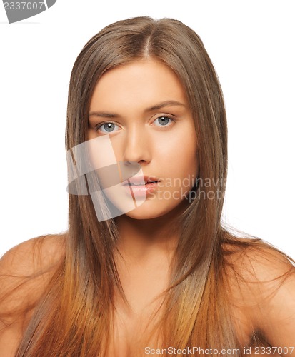 Image of beautiful woman with long hair