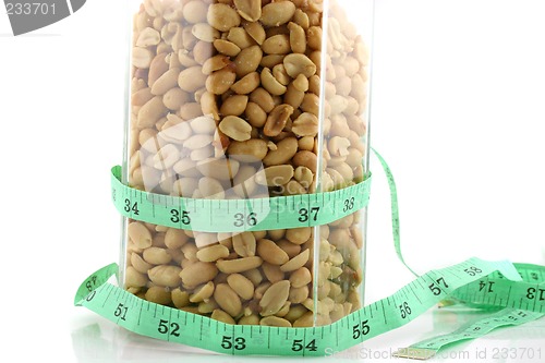 Image of Peanuts in a Jar with Tape Measure 2