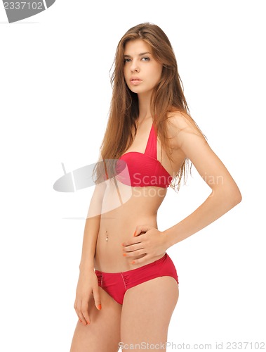 Image of beautiful woman in bikini