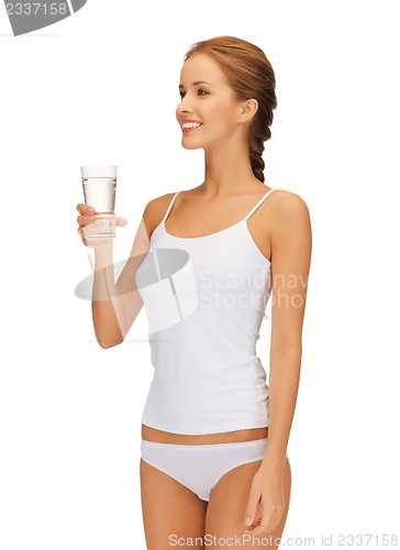 Image of woman with glass of water