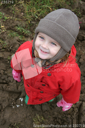 Image of child in red